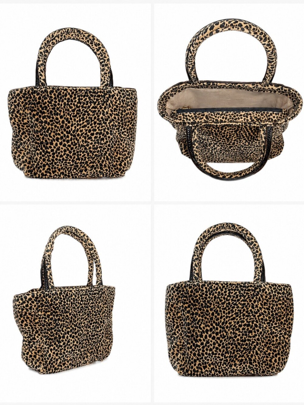 Fur Mini bag In Cheetah Print Small Soft Furry Trendy